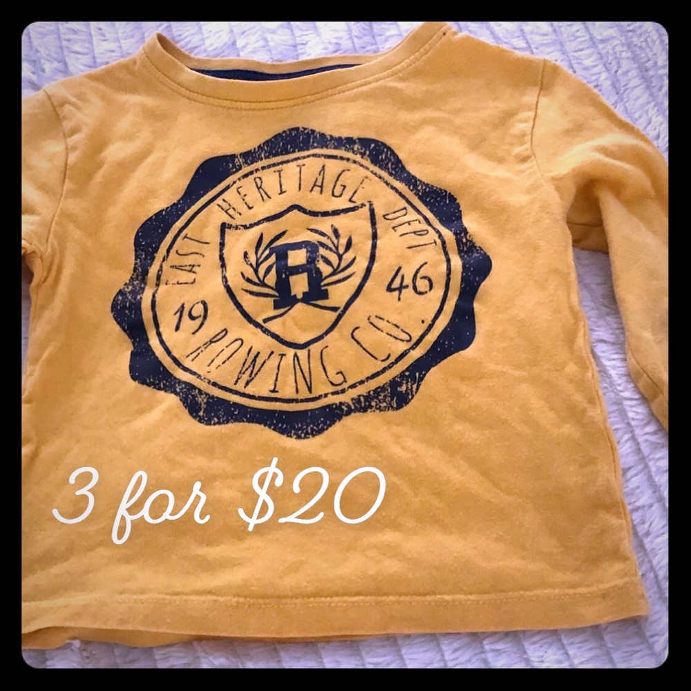 MiniRebel rowing long sleeve T 18-24m 3itemsfor$20